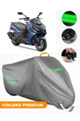 MotoEN  Vinleks Gri Kymco Grand Dink 250 Uyumlu Motosiklet Brandası Lüx Kalite (Kilit Uyumlu) thumbnail 1