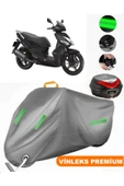 MotoEN  Vinleks Gri Kymco Agility 16+ 150 Arka Çanta Uyumlu Motosiklet Brandası (Kilit Uyumlu) thumbnail 1