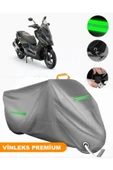 MotoEN  Vinleks Gri Kymco DTX 250 Uyumlu Motosiklet Brandası Lüx Kalite (Kilit Uyumlu) thumbnail 1