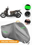 MotoEN  Vinleks Gri Kymco People 125 Uyumlu Motosiklet Brandası Lüx Kalite (Kilit Uyumlu) thumbnail 1