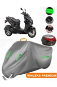 MotoEN  Vinleks Gri Kymco KRV 200 Arka Çanta Uyumlu Motosiklet Brandası (Kilit Uyumlu) thumbnail 1