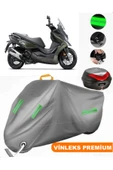 MotoEN  Vinleks Gri Kymco DT X360 Arka Çanta Uyumlu Motosiklet Brandası (Kilit Uyumlu) thumbnail 1