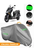 MotoEN  Vinleks Gri Kymco Xtown 250 CT Uyumlu Motosiklet Brandası Lüx Kalite (Kilit Uyumlu) thumbnail 1