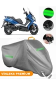 MotoEN  Vinleks Gri Kymco Downtown 350i ABS Uyumlu Motosiklet Brandası Lüx Kalite (Kilit Uyumlu) thumbnail 1