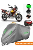 MotoEN  Vinleks Gri Moto GuzziV85 TT Arka Çanta Uyumlu Motosiklet Brandası (Kilit Uyumlu) thumbnail 1