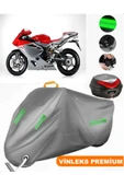 MotoEN  Vinleks Gri MV Agusta F4R Arka Çanta Uyumlu Motosiklet Brandası (Kilit Uyumlu) - 1