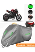 MotoEN  Vinleks Gri MV Agusta Dragster 800 RC SCS Arka Çanta Uyumlu Motosiklet Brandası (Kilit Uyumlu) thumbnail 1