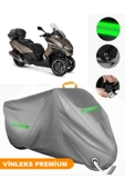MotoEN  Vinleks Gri Peugeot Metropolis 400 Uyumlu Motosiklet Brandası Lüx Kalite (Kilit Uyumlu) thumbnail 1