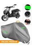 MotoEN  Vinleks Gri Peugeot Ludix 50 Uyumlu Motosiklet Brandası Lüx Kalite (Kilit Uyumlu) thumbnail 1
