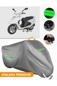 MotoEN  Vinleks Gri Mondial Speedy 110 Uyumlu Motosiklet Brandası Lüx Kalite (Kilit Uyumlu) thumbnail 1