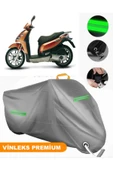 MotoEN  Vinleks Gri Piaggio Carnaby 200 Uyumlu Motosiklet Brandası Lüx Kalite (Kilit Uyumlu) thumbnail 1
