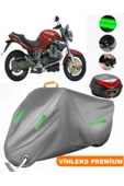 MotoEN  Vinleks Gri Moto Guzzi Breva V 1100 Arka Çanta Uyumlu Motosiklet Brandası (Kilit Uyumlu) - 1