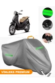 MotoEN  Vinleks Gri Piaggio Beverly 250 Uyumlu Motosiklet Brandası Lüx Kalite (Kilit Uyumlu) thumbnail 1