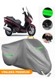 MotoEN  Vinleks Gri Suzuki Burgman 200 Uyumlu Motosiklet Brandası Lüx Kalite (Kilit Uyumlu) thumbnail 1