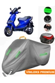 MotoEN  Vinleks Gri Piaggio Skipper 150 Arka Çanta Uyumlu Motosiklet Brandası (Kilit Uyumlu) thumbnail 1