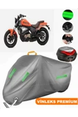 MotoEN  Vinleks Gri QJ SRV550 ST Arka Çanta Uyumlu Motosiklet Brandası (Kilit Uyumlu) thumbnail 1