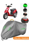 MotoEN  Vinleks Gri Piaggio Typhoon 125 Arka Çanta Uyumlu Motosiklet Brandası (Kilit Uyumlu) thumbnail 1