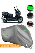 MotoEN  Vinleks Gri Suzuki Burgman UH 150 Uyumlu Motosiklet Brandası Lüx Kalite (Kilit Uyumlu) thumbnail 1