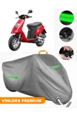 MotoEN  Vinleks Gri Piaggio Typhoon 125 Uyumlu Motosiklet Brandası Lüx Kalite (Kilit Uyumlu) thumbnail 1