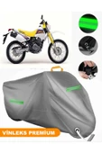 MotoEN  Vinleks Gri Suzuki DR350 Uyumlu Motosiklet Brandası Lüx Kalite (Kilit Uyumlu) thumbnail 1