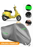 MotoEN  Vinleks Gri Vespa Primavera 150 S Uyumlu Motosiklet Brandası Lüx Kalite (Kilit Uyumlu) thumbnail 1