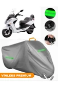 MotoEN  Vinleks Gri Sym Joyride Evo 200i Uyumlu Motosiklet Brandası Lüx Kalite (Kilit Uyumlu) thumbnail 1
