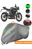 MotoEN  Vinleks Gri Triumph Daytona 765 Arka Çanta Uyumlu Motosiklet Brandası (Kilit Uyumlu) thumbnail 1
