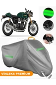 MotoEN  Vinleks Gri Triumph Thruxton 900 Uyumlu Motosiklet Brandası Lüx Kalite (Kilit Uyumlu) thumbnail 1