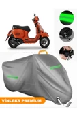 MotoEN  Vinleks Gri Vespa GTS 300 Super Sport Uyumlu Motosiklet Brandası Lüx Kalite (Kilit Uyumlu) thumbnail 1