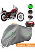 MotoEN  Vinleks Gri Suzuki VS 800 Intruder Arka Çanta Uyumlu Motosiklet Brandası (Kilit Uyumlu) thumbnail 1