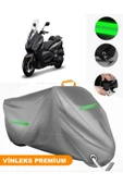 MotoEN  Vinleks Gri Sym Maxi 400i Uyumlu Motosiklet Brandası Lüx Kalite (Kilit Uyumlu) thumbnail 1