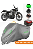 MotoEN  Vinleks Gri Triumph Street Scrambler Arka Çanta Uyumlu Motosiklet Brandası (Kilit Uyumlu) thumbnail 1