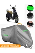 MotoEN  Vinleks Gri Vespa GTS 250 ABS Uyumlu Motosiklet Brandası Lüx Kalite (Kilit Uyumlu) thumbnail 1
