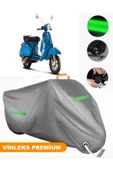 MotoEN  Vinleks Gri Vespa PX 150 Uyumlu Motosiklet Brandası Lüx Kalite (Kilit Uyumlu) thumbnail 1