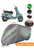 MotoEN  Vinleks Gri Vespa GTS 125 ABS Arka Çanta Uyumlu Motosiklet Brandası (Kilit Uyumlu) thumbnail 1
