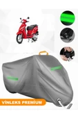 MotoEN  Vinleks Gri TVS Wego Uyumlu Motosiklet Brandası Lüx Kalite (Kilit Uyumlu) thumbnail 1