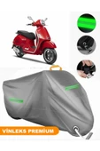 MotoEN  Vinleks Gri Vespa GTS 150 ABS Uyumlu Motosiklet Brandası Lüx Kalite (Kilit Uyumlu) thumbnail 1