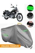 MotoEN  Vinleks Gri Suzuki VL 250 Intruder Uyumlu Motosiklet Brandası Lüx Kalite (Kilit Uyumlu) thumbnail 1