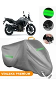 MotoEN  Vinleks Gri Suzuki V-Strom 800 DE Uyumlu Motosiklet Brandası Lüx Kalite (Kilit Uyumlu) thumbnail 1