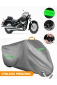 MotoEN  Vinleks Gri Suzuki VL 800 Volusia Uyumlu Motosiklet Brandası Lüx Kalite (Kilit Uyumlu) thumbnail 1