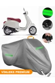 MotoEN  Vinleks Gri Vespa Primavera 150 Uyumlu Motosiklet Brandası Lüx Kalite (Kilit Uyumlu) thumbnail 1
