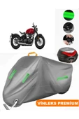 MotoEN  Vinleks Gri Triumph Bonneville Bobber Arka Çanta Uyumlu Motosiklet Brandası (Kilit Uyumlu) thumbnail 1