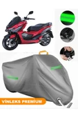 MotoEN  Vinleks Gri Sym Jet X 125 Uyumlu Motosiklet Brandası Lüx Kalite (Kilit Uyumlu) thumbnail 1