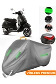 MotoEN  Vinleks Gri Vespa GTS 250 Arka Çanta Uyumlu Motosiklet Brandası (Kilit Uyumlu) thumbnail 1