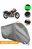 MotoEN  Vinleks Gri Triumph Bonneville Speed Master Uyumlu Motosiklet Brandası Lüx Kalite (Kilit Uyumlu) thumbnail 1