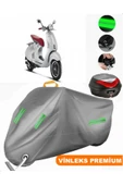 MotoEN  Vinleks Gri Vespa 946 125 i.e. Arka Çanta Uyumlu Motosiklet Brandası (Kilit Uyumlu) thumbnail 1