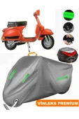 MotoEN  Vinleks Gri Vespa PX 200 Arka Çanta Uyumlu Motosiklet Brandası (Kilit Uyumlu) thumbnail 1