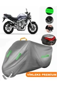 MotoEN  Vinleks Gri Yamaha  FZ6 Fazer ABS Arka Çanta Uyumlu Motosiklet Brandası (Kilit Uyumlu) thumbnail 1