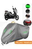 MotoEN  Vinleks Gri Yamaha  NMax 155 Arka Çanta Uyumlu Motosiklet Brandası (Kilit Uyumlu) thumbnail 1