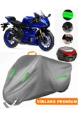 MotoEN  Vinleks Gri Yamaha  R7 Arka Çanta Uyumlu Motosiklet Brandası (Kilit Uyumlu) thumbnail 1